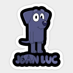 Jean-Luc is dark blue Sticker
